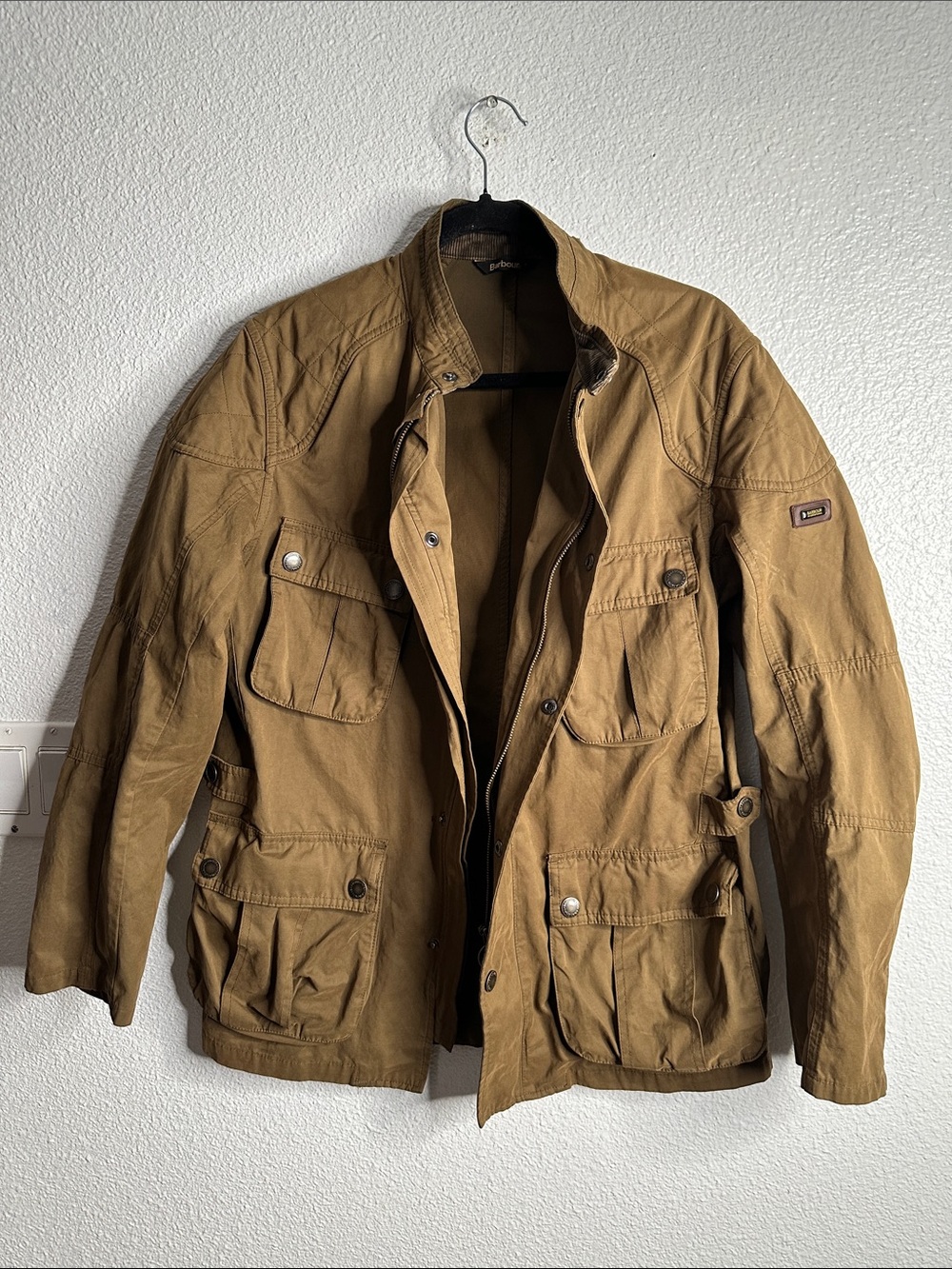 Barbour Men's Field Jacket in Brown - Barbour Style Utility Coat size M